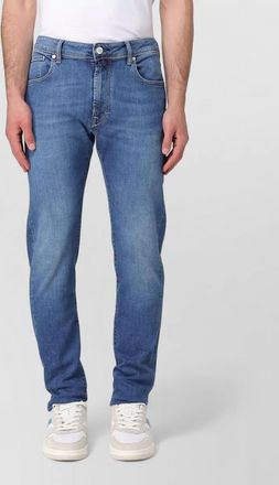 Incotex five pocket trousers contrast stitching detail