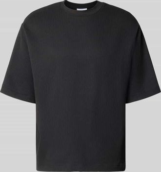 Review Regular-Fit T-Shirt in Plissee-Optik in Black, Gr&ouml;&szlig;e XXL