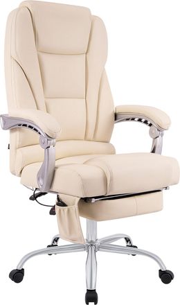 Clp Clp - Sill&oacute;n De Oficina Pacific De Cuero Aut&eacute;ntico Con Funci&oacute;n De Masaje Crema