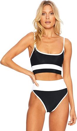 Beach Riot Emmy Bottoms Womens Swimwear Black/White : XS, Polyester/Spandex