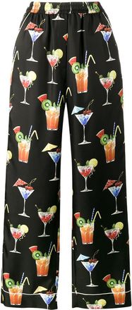 Dolce & Gabbana cocktail print pyjama trousers - Nero