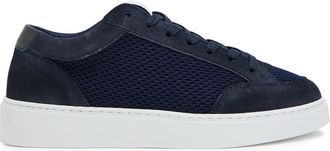 Cleens Luxor Slim Panelled Mesh-knit Sneakers - Navy - 8.5 (IT42.5 / UK8.5)