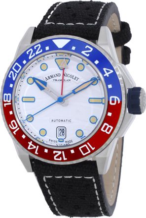 Armand Nicolet JSH GMT Automatic Silver Dial Mens Watch A487RGU-AU-GG2710U-V2