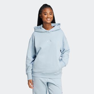 adidas Kapuzensweatshirt ADIDAS SPORTSWEAR W ALL SZN FT HD, Damen, Gr. M, blau (wonder blau), Obermaterial: 100% Baumwolle, Sweatshirts Kapuzensweatshirt