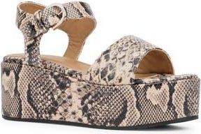 Aquatalia Dinah Water Repellent Ankle Strap Platform Wedge Sandal in Blush at Nordstrom Rack, Size 10