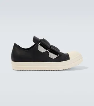 Rick Owens Low Strap Sneaks leather sneakers