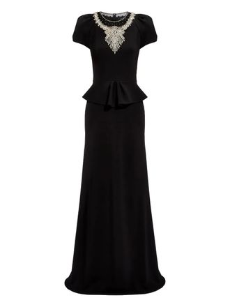 Jenny Packham Abito lungo Nocturne - Nero