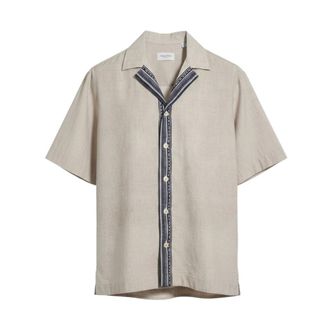 Tintoria Mattei Short Sleeve Shirts, male, Beige, Size: L Srxhmiefe2 Short Sleeve Shirt