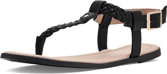 Journee Collection Genevive Womens Sandals Black : 9.5 M, Faux Leather