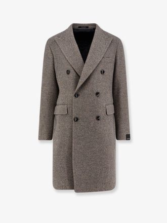 Tagliatore Herringbone virgin wool and cashmere coat - TAGLIATORE - gender_Man