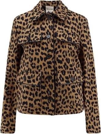 Semicouture Licht Jack - Dames - Zomerjassen - Bruin - L - Katoen - Jassen