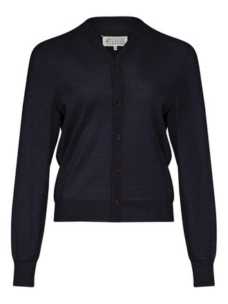 Maison Margiela wool cardigan - women - Wool - M - Blue