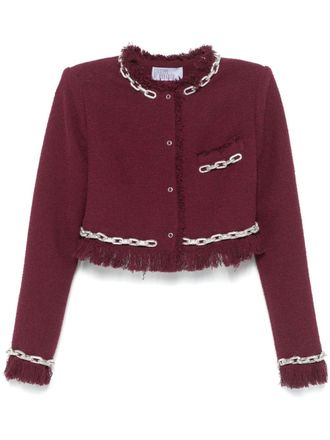 Giuseppe Di Morabito Giacca crop con catena - Viola