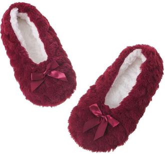 Generic walking socks Thickened Velvet Slippers And Socks Sleep Non Adult Warm Woman Adult (Red, cotton for women