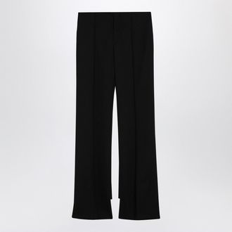 Chloé Chloé Black Asymmetrical Wool Trousers