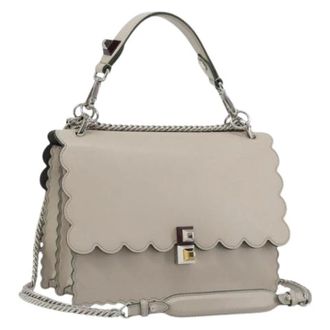 Fendi Pre-owned Vintage Schoudertas - Dames - Pre-owned - Grijs - Maat: ONE Size Leer