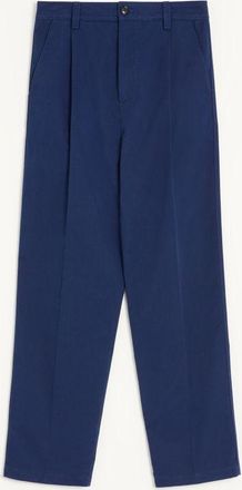 Valentino Pantalone Valentino In Gabardina Di Cotone Uomo BLUETTE 44