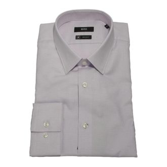 HUGO BOSS Eliott Shirt - Heren - Zakelijke Overhemden - Wit - M - Katoen - Overhemden