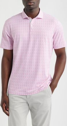 Johnnie-O Vintage Floral Performance Jersey Polo in Palm Beach at Nordstrom, Size Xx-Large
