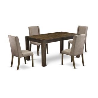 East West Furniture CNFL5-77-16 5-Pc Dining Room Table Set