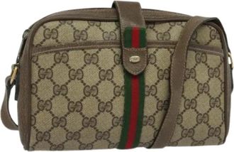 Gucci Pre-owned Canvas gucci-bags - Dames - Vintage Schoudertas - Beige - ONE Size - Vintage
