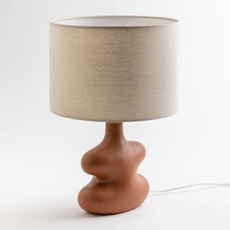 Sklum L&aacute;mpara De Mesa En Lino Masaya Sklum