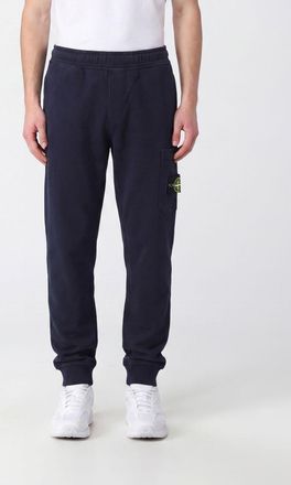 Stone Island Pantaloni jogging in poliestere riciclato con logo Compass