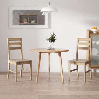 vidaXL Vidaxl - Sillas De Comedor 2 Unidades Madera Maciza De Acacia