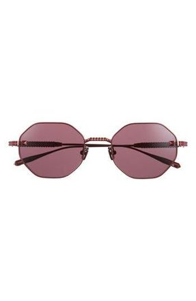 Valentino 52mm Round Sunglasses in Bordeaux at Nordstrom Rack
