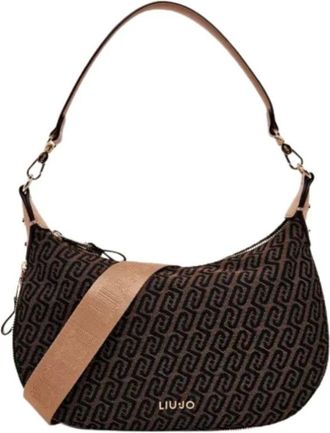 Liu Jo Shoulder Bags, female, Brown, Size: ONE SIZE Medium Jacquard Shoulder Bag