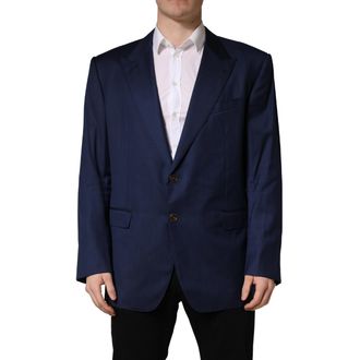 Dolce & Gabbana Blue Single Breasted 2 Button Suit Mens Jacket