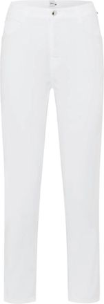 Brax Womens Mary Cropped Straight Leg Pants In White