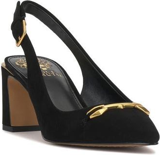 Vince Camuto Hamden Pointed Toe Slingback Pump in Black at Nordstrom, Size 5.5