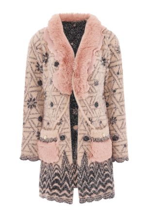 Faina Vest Dames roze/zwart