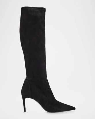 Stuart Weitzman 75mm Stuart Power Suede Knee-High Boots