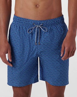 Bugatchi Mens Cosmo Abstract Swim Trunks