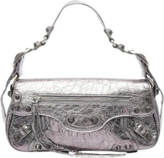 Balenciaga Pre-owned Le Cagole S Leren Schoudertas - Dames - Vintage Schoudertas - Grijs - ONE Size - Leer - Vintage