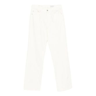 AG - Adriano Goldschmied AG Jeans, Straight Jeans, female, White, Size: W30 Brinley Mid-Rise Straight Jeans