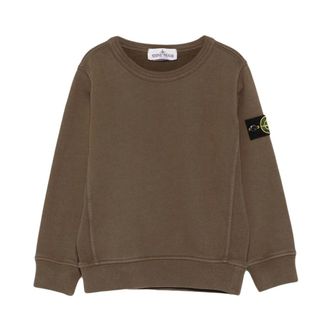 Stone Island Kids Sweatshirts, male, Brown, 6 Y, Crewneck Sweatshirt