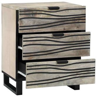 Berkfield Home Bedside Tables with Drawer White & Black 50 x 33 x 60 cm
