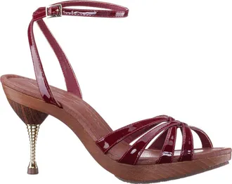 Nina Remi Ankle Strap Platform Sandal in Bordo at Nordstrom, Size 8.5