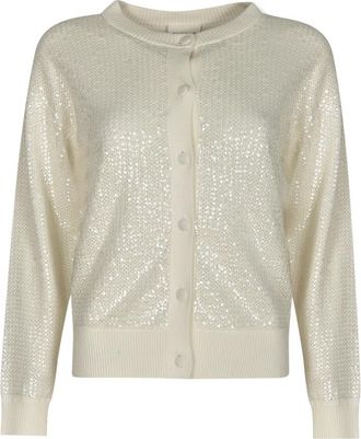 P.A.R.O.S.H. Cr&egrave;me Trui - Dames - Vesten - Beige - S - Truien & Vesten
