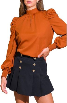 Flying Tomato Woven Tie Back Top in Rust at Nordstrom Rack, Size Medium