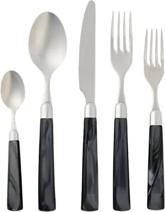 Blue Pheasant Colson Flatware Set In Silver