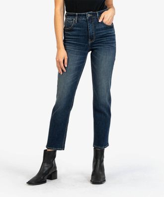 Kut from the Kloth Elizabeth High Rise Fab Ab Straight Jeans In Resounding