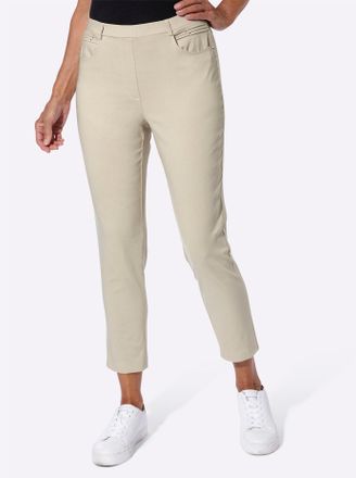 Casual Looks 3/4-Jeans CASUAL LOOKS, Damen, Gr. 36, Normalgr&ouml;ssen, sand, 72% Viskose, 25% Polyamid, 3% Elasthan, unifarben, 7/8-L&auml;nge, Jeans 3/4-Jeans