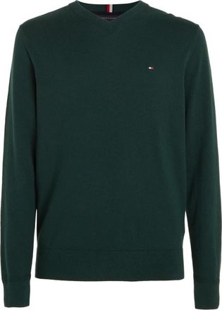Tommy Hilfiger V-hals Truien - Heren - V-hals truien - Groen - 2XL - Katoen - Truien & Vesten