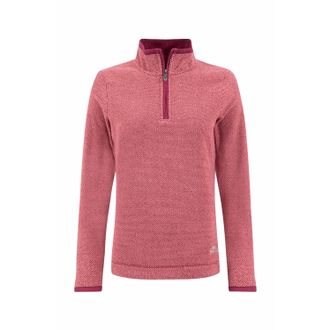 Weird Fish Dames/Dames Sarah Textured Quarter Zip Fleece Top (Granaatrood)