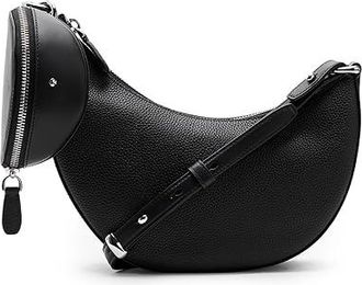 Kate Spade New York Duo Pebbled Leather Crossbody Bag Cross Body Womens Handbags Black/Silver