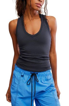 Free People Bittersweet Rib Essential Tank in Black at Nordstrom, Size X-Small